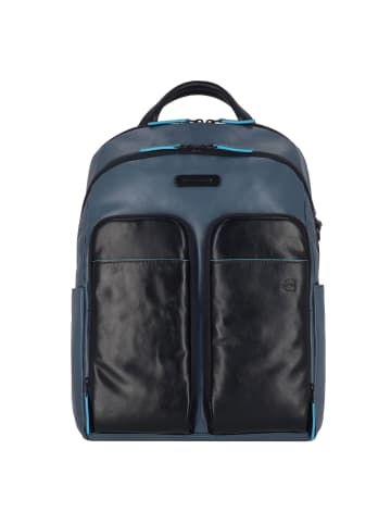 Piquadro Blue Square Revamp Rucksack RFID Leder 39 cm Laptopfach in blu-blu