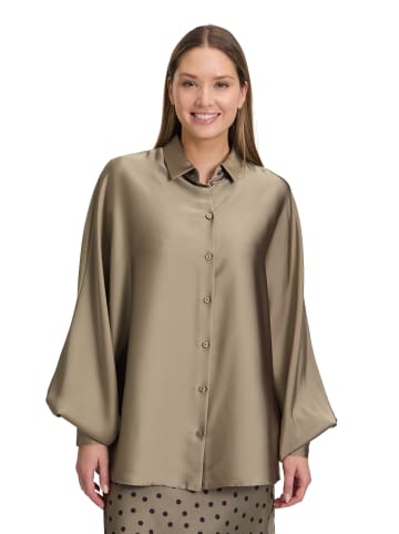 Vera Mont Satin-Bluse mit Kragen in Turf