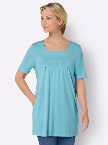 Sieh an! Longshirt in aquamarin