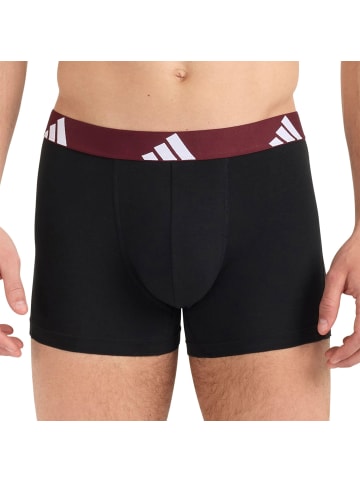 adidas Boxershort 3er Pack in Schwarz/Grau/Dunkelrot