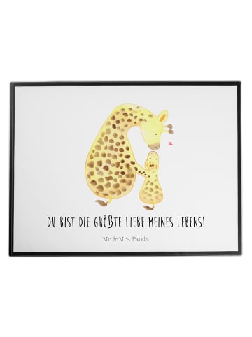 Mr. & Mrs. Panda Schreibtischunterlage Giraffe Kind mit Spruch in Weiß