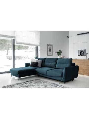 MF Design Sonic Recamiere Links in Blautanne -  (L) 276 x (B) 276 x (H) 100 cm