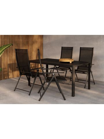 ebuy24 Gartenset Giardini Schwarz 85 x 150 cm
