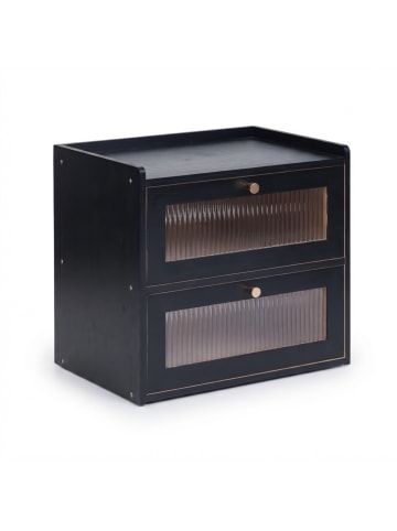 relaxdays Brotkasten in Schwarz – (B)36,5 x (H)34 x (T)24 cm