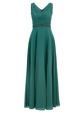 Vera Mont Abendkleid mit Plissee in Dark Emerald