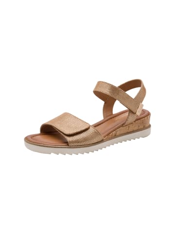 Tamaris Sandalen mit Keilabsatz und Klettverschluss Braun