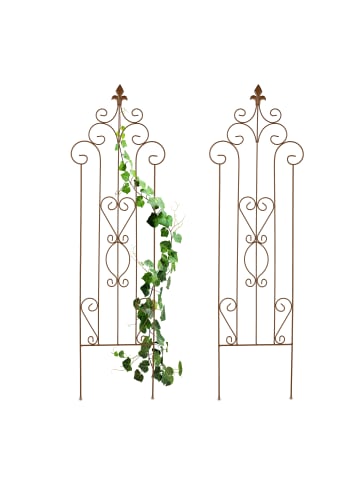 relaxdays 2 x Rankgitter in Braun - (B)35 x (H)116 cm