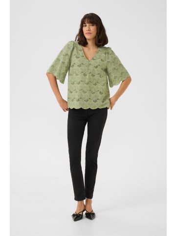 Kaffe Langarm-Bluse KAtura A-shape in Oil Green
