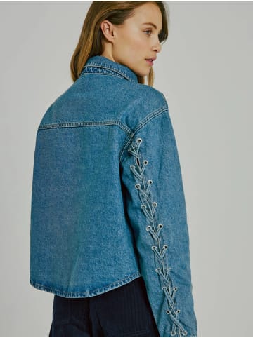 Norr Hemd Kenzie in Medium blue denim