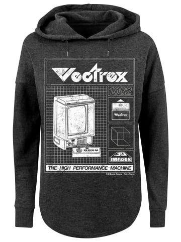 F4NT4STIC Oversized Hoodie Retro Gaming Vectrex 1982 in charcoal