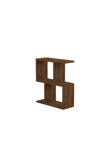 CALICOSY Beistelltisch ZET in Nussbaum - (W) 45  x (H) 51,4  x (L) 17  cm