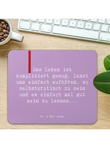 Mr. & Mrs. Panda Mouse Pad Spruch Selbstzweifel Abschalten mit S... in Lavendeltraum