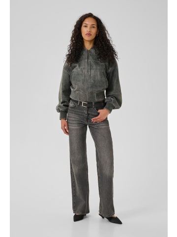 My Essential Wardrobe Lederjacke MattyMW Loose fit in Medium Grey Retro Wash