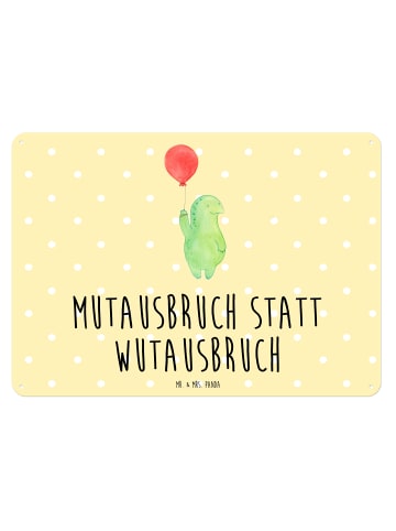 Mr. & Mrs. Panda tafel Schildkröte Luftballon mit Spruch in Gelb Pastell