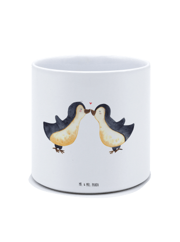Mr. & Mrs. Panda Pflanzkübel Pinguin Liebe ohne Spruch in Weiß