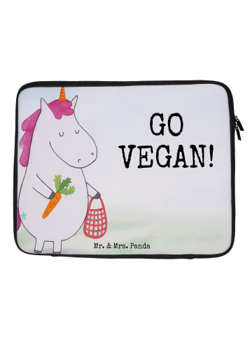 Mr. & Mrs. Panda Notebook Tasche Einhorn Vegan Design mit Spruch in Weiß