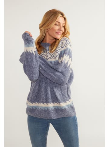 usha BLUE LABEL Strick Pullover in Blau Mehrfarbig