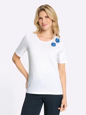 Sieh an! Kurzarmshirt in ecru-mittelblau