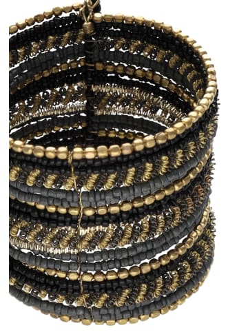 gaya Damen Perlenmanschette in Schwarz Gold Mehrfarbig