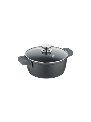 Berndes Kochtopf mit Glasdeckel aus Aluguss - Vario Click in schwarz