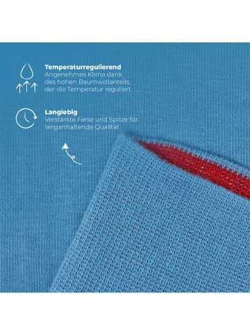 von Jungfeld Classic Socken Signature Innenbund in Lagunenblau