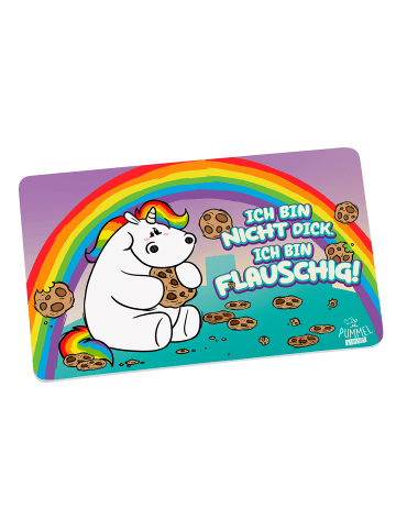 Geda Labels Frühstücksbrettchen Pummeleinhorn Flauschig in Lila - 23,5x14,5