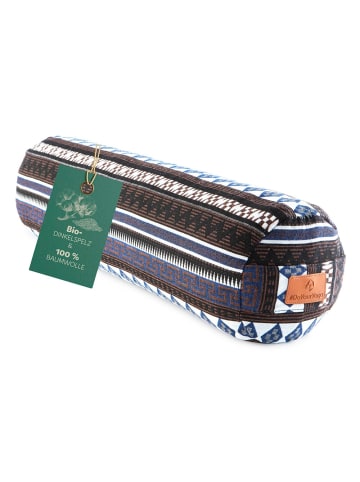 DoYourFitness Yoga-Bolster Tarik gefüllt Dinkelspelz rund Style 11 Bunt
