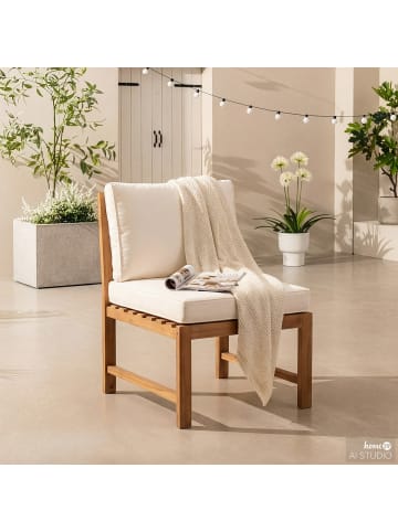 home24 Diningstuhl Bayton in Beige / Braun