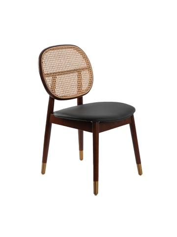 Angel Cerdá Stuhl 4093 in Walnuss/Schwarz – (B)49 x (H)87 x (T)52 cm