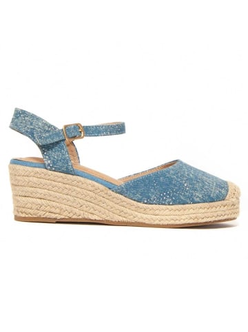 Montevita Sandaletten SPARTO Keilabsatz Espesparto2 in Blau