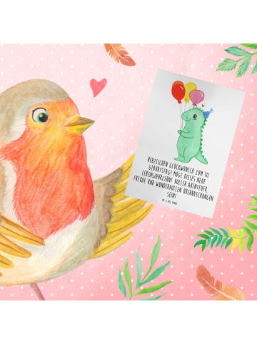 Mr. & Mrs. Panda babykarte 10. Geburtstag mit Spruch in Weiß