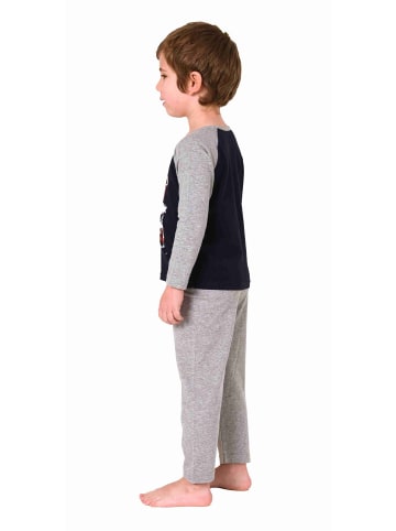 NORMANN Kleinkinder langarm Schlafanzug Pyjama Front print - 77775 in navy