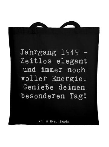Mr. & Mrs. Panda Umhängetasche Spruch 1949 Geburtstag mit Spruch in Schwarz
