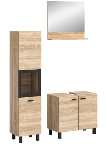 ebuy24 Badmöbelset Boston (3-teilig) Eiche 102 x 33 cm