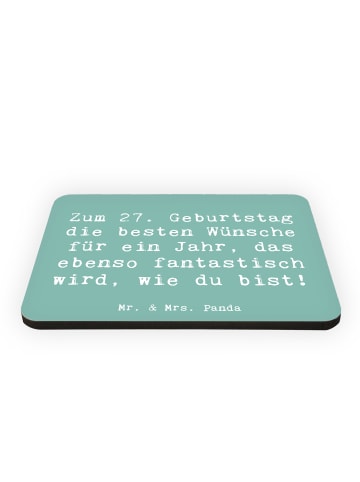 Mr. & Mrs. Panda Magnet Spruch 27. Geburtstag Wünsche mit Spruch in Meeresbrise