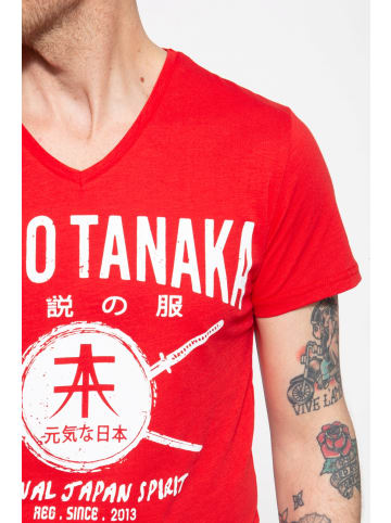 Akito Tanaka Akito Tanaka T-Shirt mit Frontprint Sword Area in rot