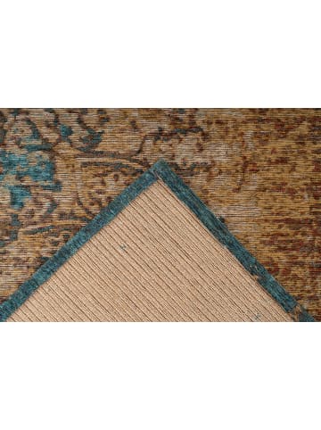 Kayoom Kurzflor Teppich Primavera 725 in sand - blau - rechteckig