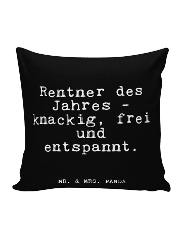 Mr. & Mrs. Panda Dekokissen Rentner des Jahres -... mit Spruch in Schwarz
