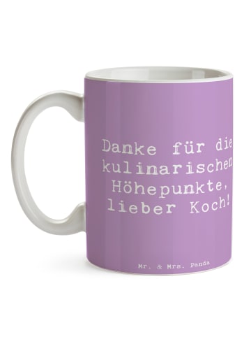 Mr. & Mrs. Panda Mug Spruch Koch Dankeschön mit Spruch in Lavendeltraum