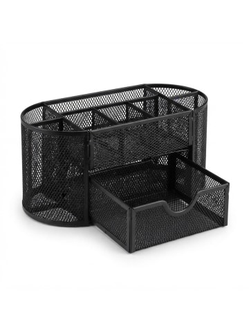Schreibtischorganizer in Schwarz - (B)22 x (H)10,5 x (T)11 cm