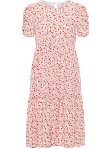 myMo Midi-Kleid in Weiss Mehrfarbig