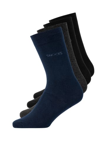 SNOCKS Business Socken aus Bio-Baumwolle 4 Paar in Mix