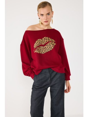 NO MATTER WHAT Sweatshirt im Bordeauxrot