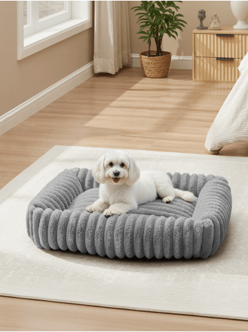 Feandrea Hundebett Baddi in Taubengrau - (B)71 x (H)18 x (T)55 cm