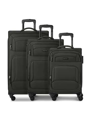 Smartbox Edition 04 4 Rollen Kofferset 3-teilig mit Dehnfalte in black