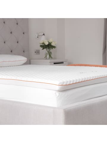 OCTAsleep Matratzenauflage Smart Plus Topper 200x200 & Kissen in Weiß