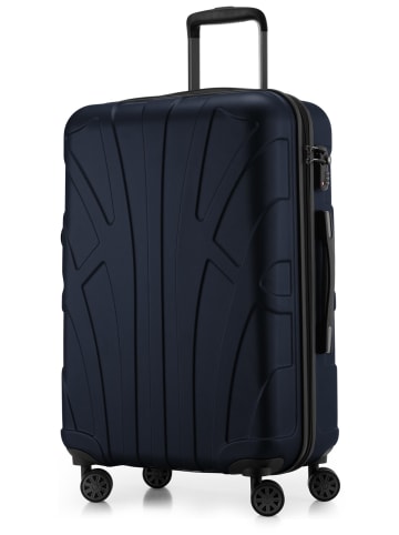 suitline mittelgroßer Hartschalen-Koffer Check-In Reisekoffer TSA 68L in Dunkelblau