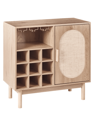 Beliani Weinregal COSTELLO in Braun - (W) 80 x (H) 82 x (L) 40 cm