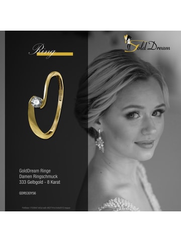 GoldDream 333 Gelbgold - 8 Karat Damen Ringe Welle Fingerring  56 (17,8)