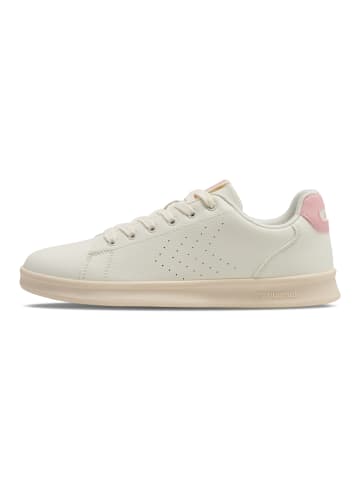Hummel Schnürsenkel Sneaker Court Line Lebensstil Erwachsene in WHITE/PINK